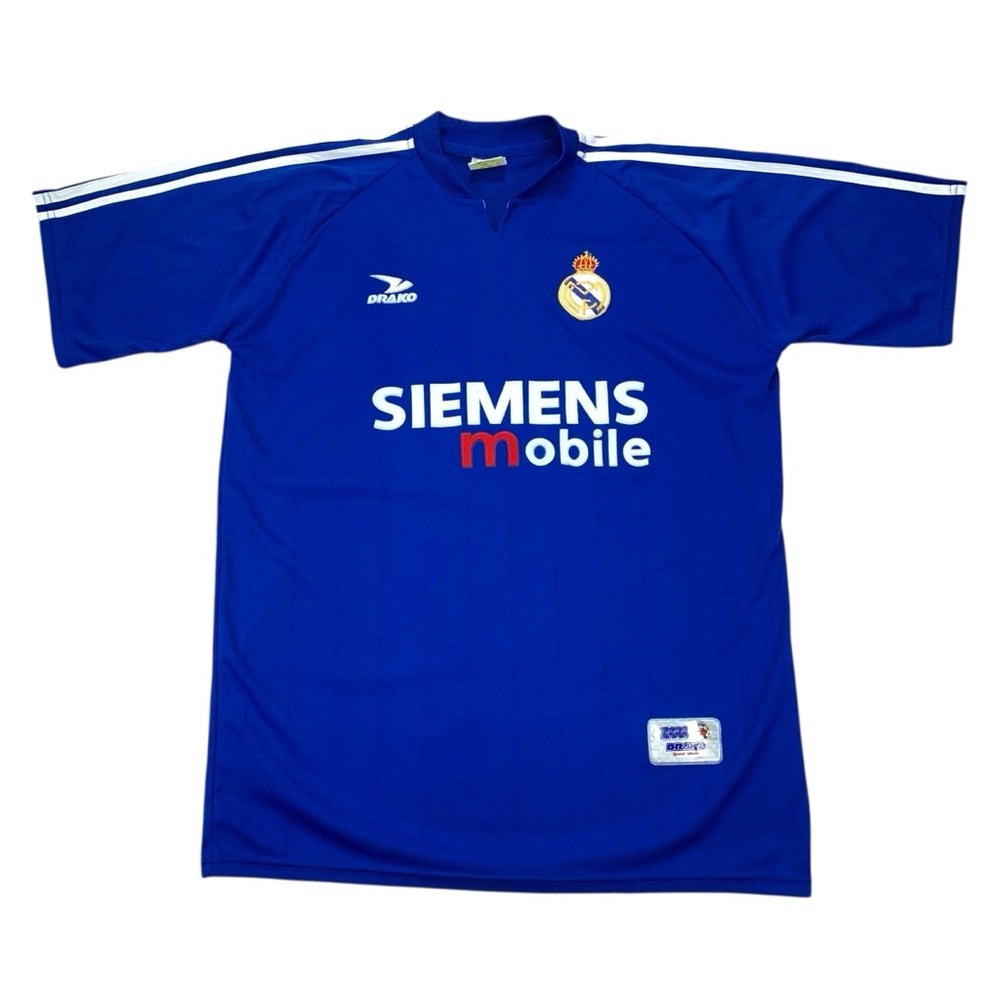 Real Madrid Siemens Mobile Jersey Men’s L Blue Drako Sport Wear Vintage